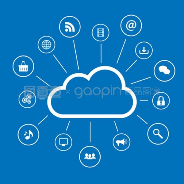 云计算与社交媒体图标 数字化时代的协同进化